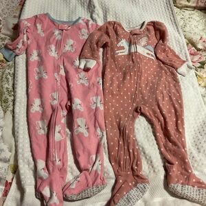 Carter's Pink and Peach Unicorn Footies